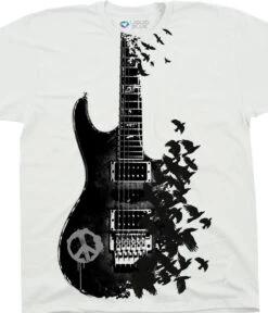 Crow Guitar White T-Shirt