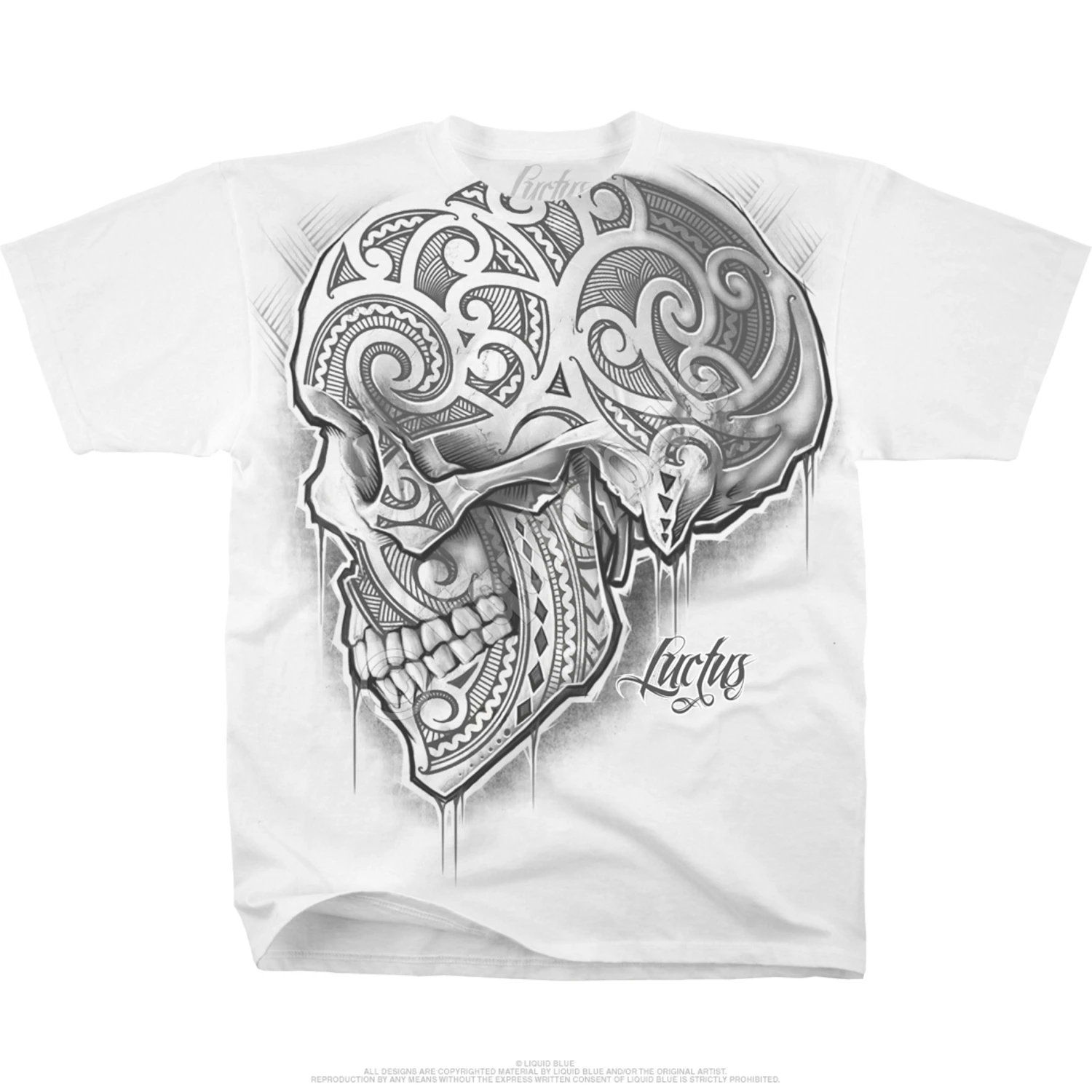 Skull De Luctus White T-Shirt 2 Skull De Luctus White T-Shirt - Image 2