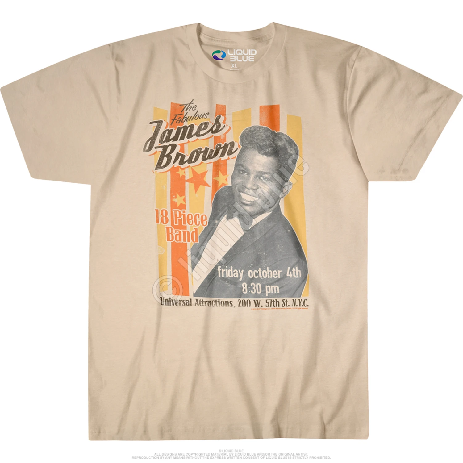 Fabulous James Brown Tan Athletic T-Shirt 3 Fabulous James Brown Tan Athletic T-Shirt - Image 3