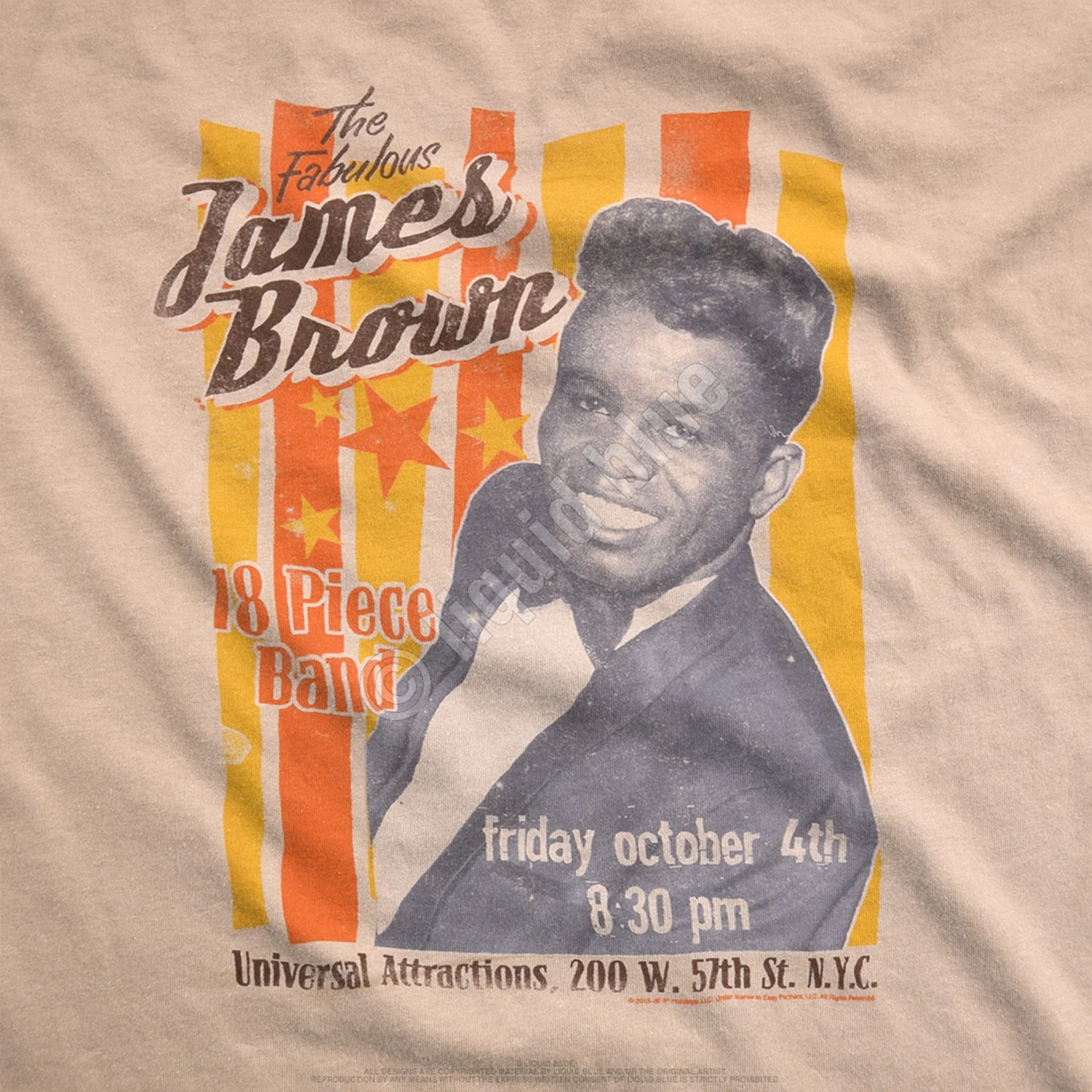 Fabulous James Brown Tan Athletic T-Shirt 4 Fabulous James Brown Tan Athletic T-Shirt - Image 4
