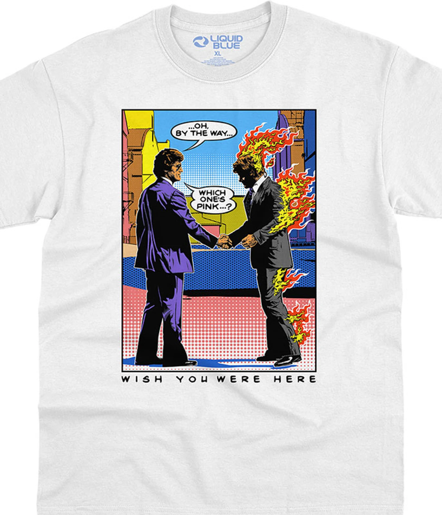 Pink Floyd WYWH Pop Art White T-Shirt 1 Pink Floyd WYWH Pop Art White T-Shirt