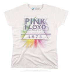 Pink Floyd Dark Side Mist White Womens Long Length T-Shirt -Pink Floyd shop 23807Wf 02329.1488396757