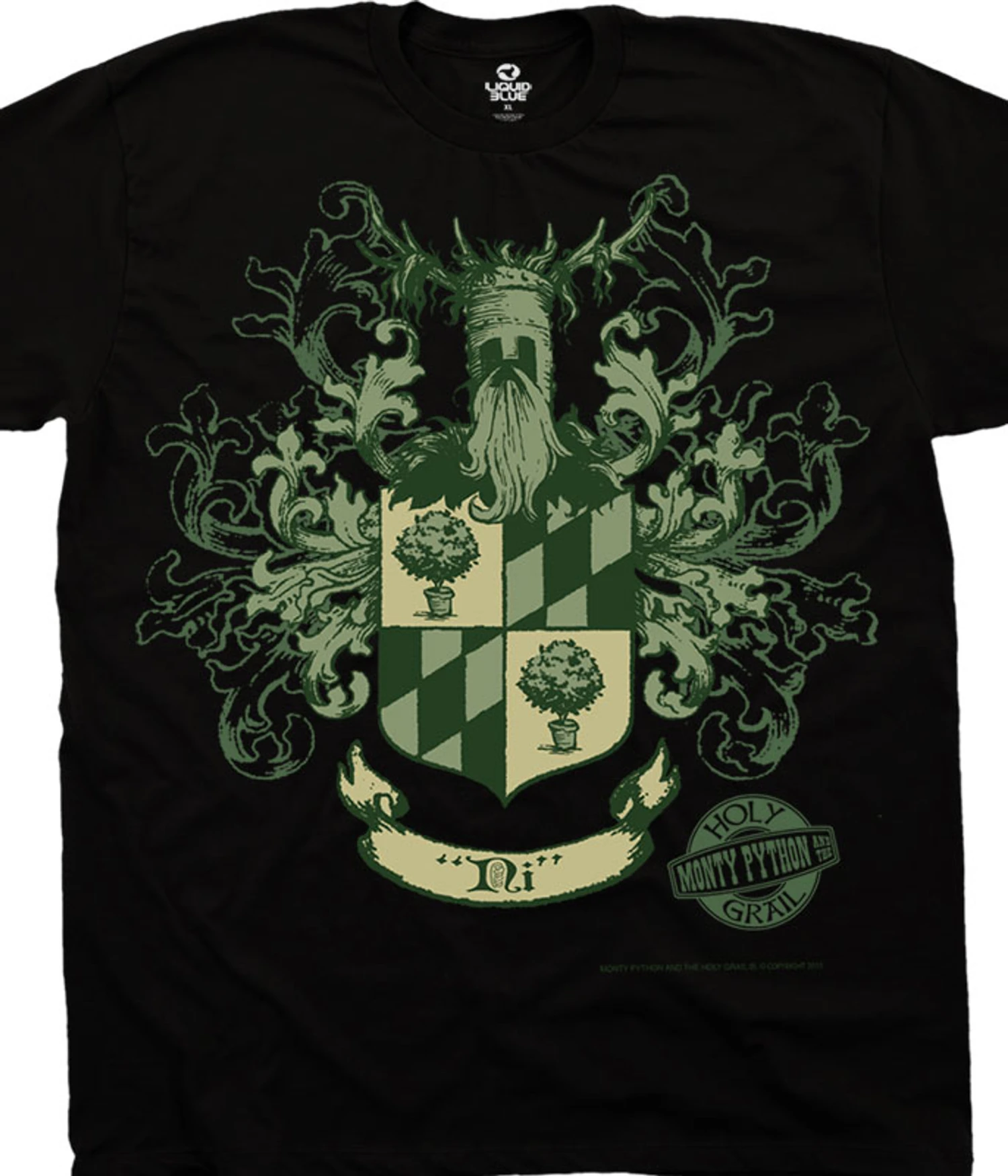 Knights Of Ni Crest Black T-Shirt 1 Knights Of Ni Crest Black T-Shirt