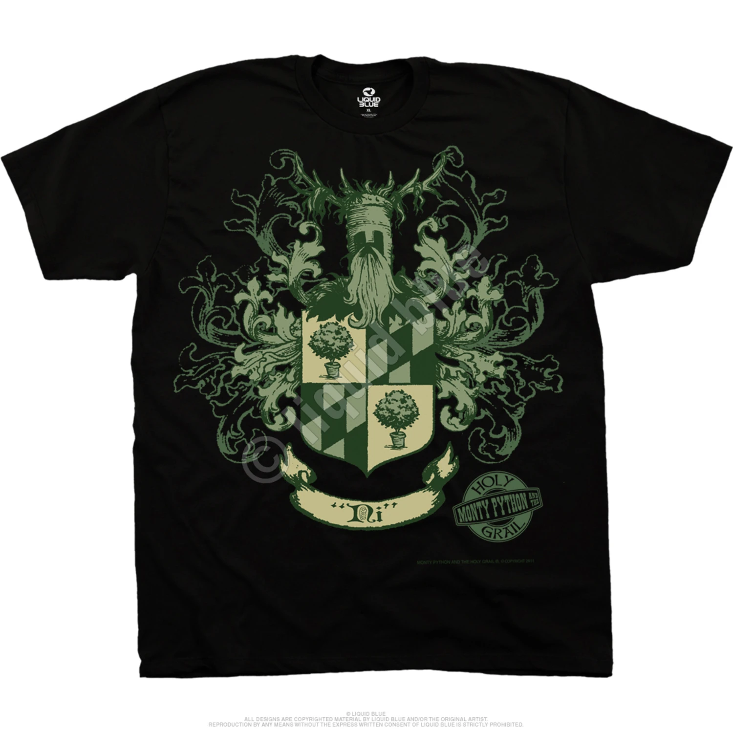 Knights Of Ni Crest Black T-Shirt 2 Knights Of Ni Crest Black T-Shirt - Image 2