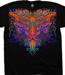Trippy Lion Black T-Shirt