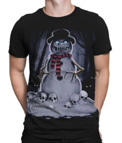 Snowman Black T-Shirt