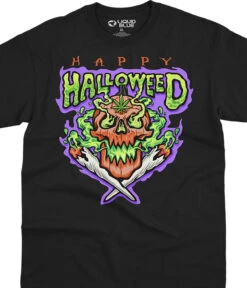 Halloweed Skull Black T-Shirt
