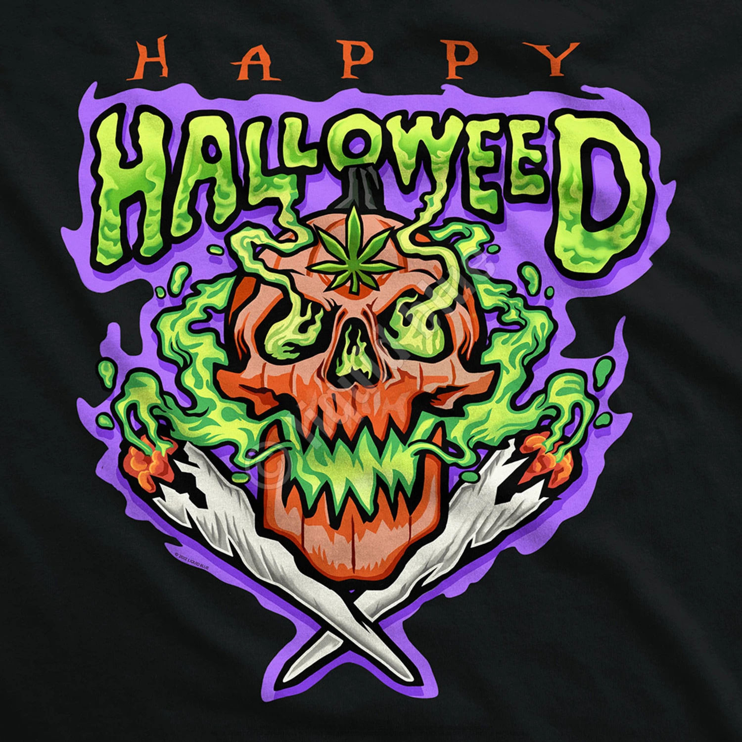Halloweed Skull Black T-Shirt 3 Halloweed Skull Black T-Shirt - Image 3