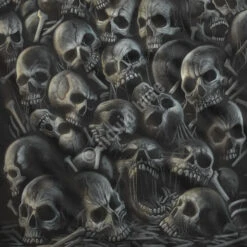 All Over Skulls Black T-Shirt -Pink Floyd shop 31279f artwork 19115.1525885543