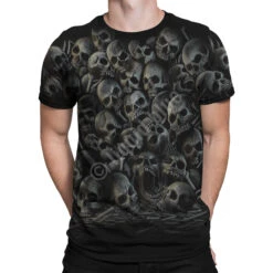 All Over Skulls Black T-Shirt -Pink Floyd shop 31279f body 93722.1525885543