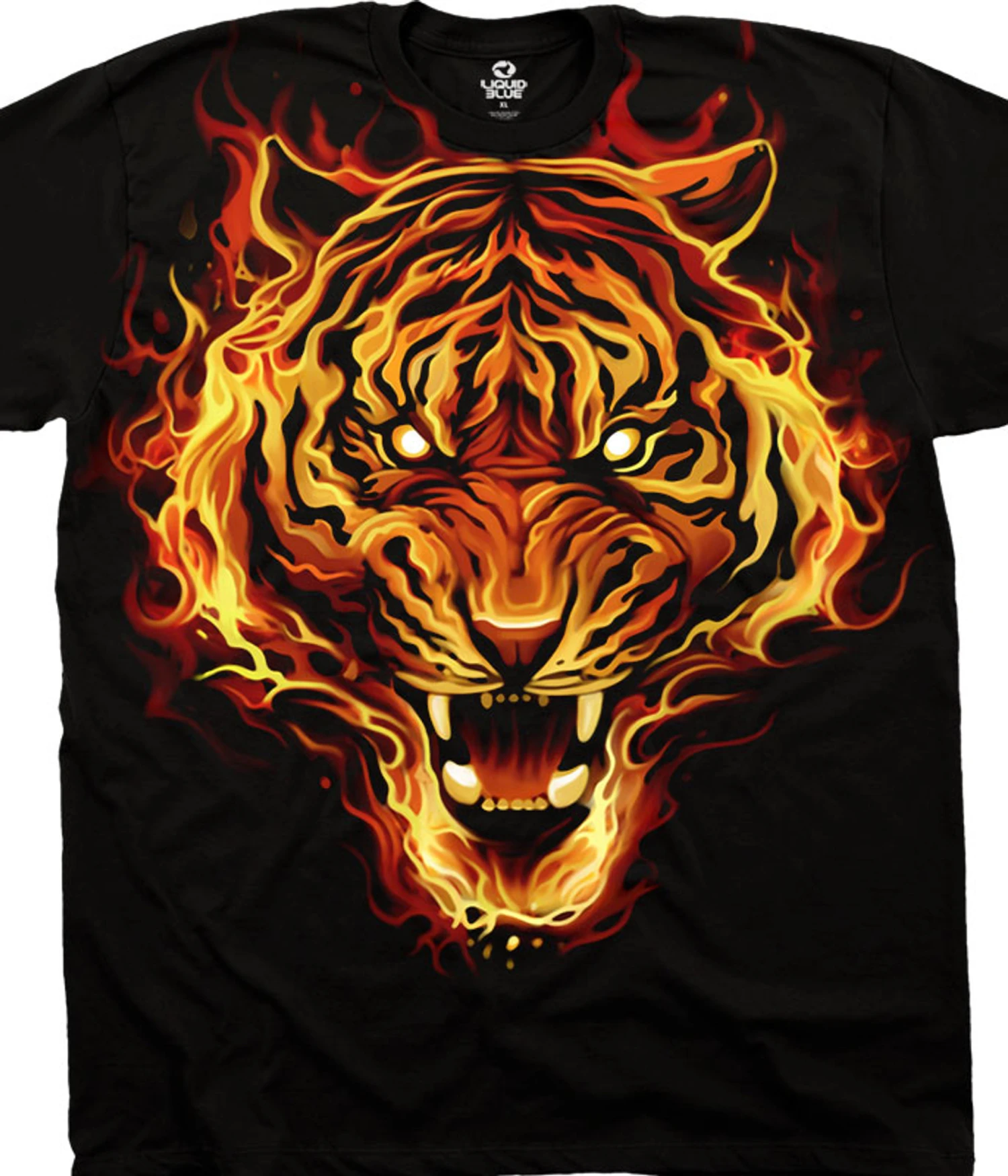 Fire Tiger BlackT-Shirt 1 Fire Tiger BlackT-Shirt