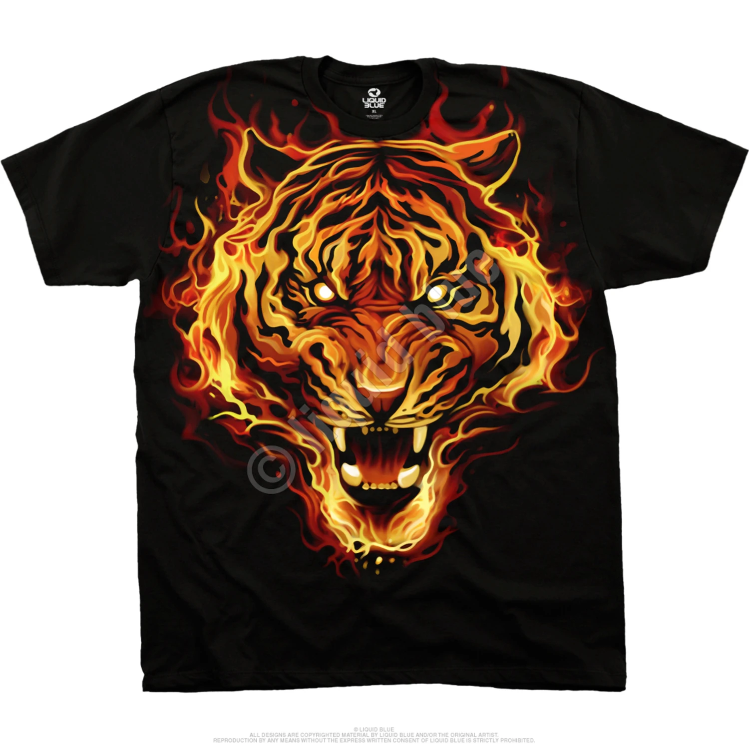 Fire Tiger BlackT-Shirt 2 Fire Tiger BlackT-Shirt - Image 2
