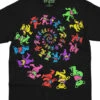 Spiral Bears Blacklight Black T-Shirt