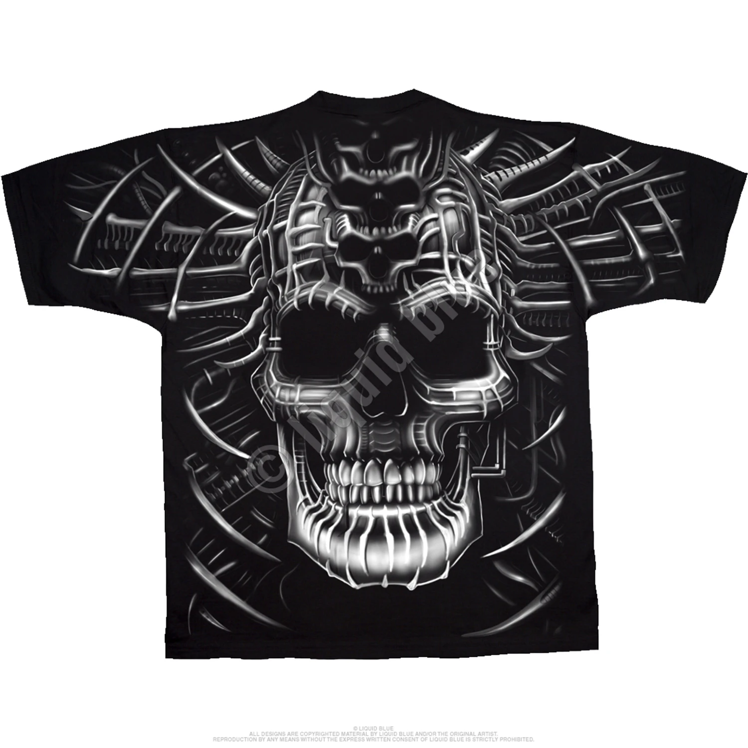 Psycho Skull Black T-Shirt 3 Psycho Skull Black T-Shirt - Image 3