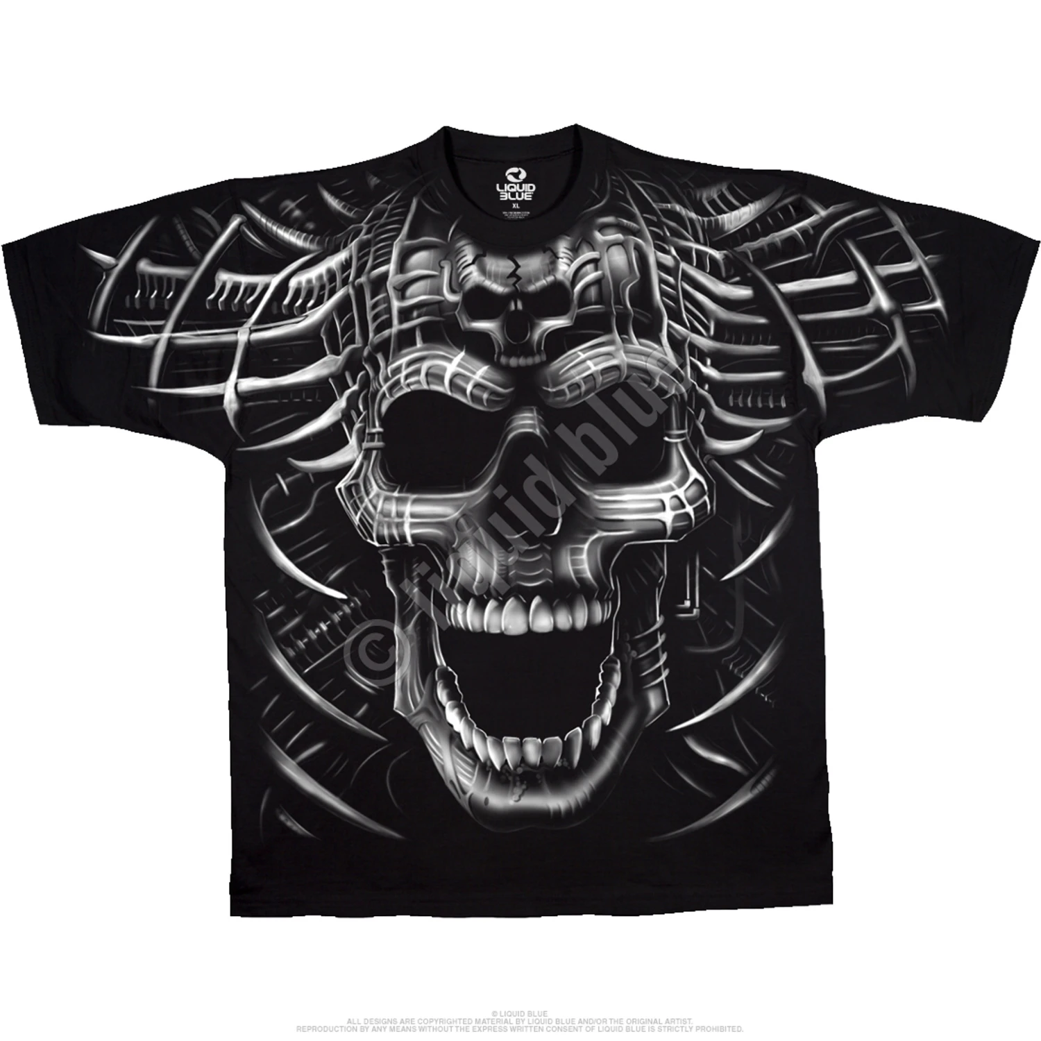 Psycho Skull Black T-Shirt 2 Psycho Skull Black T-Shirt - Image 2