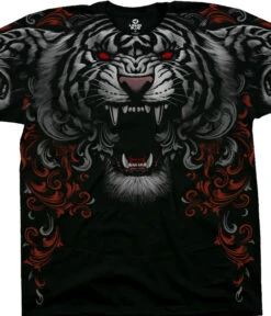 Three Tiger Roar Black T-Shirt