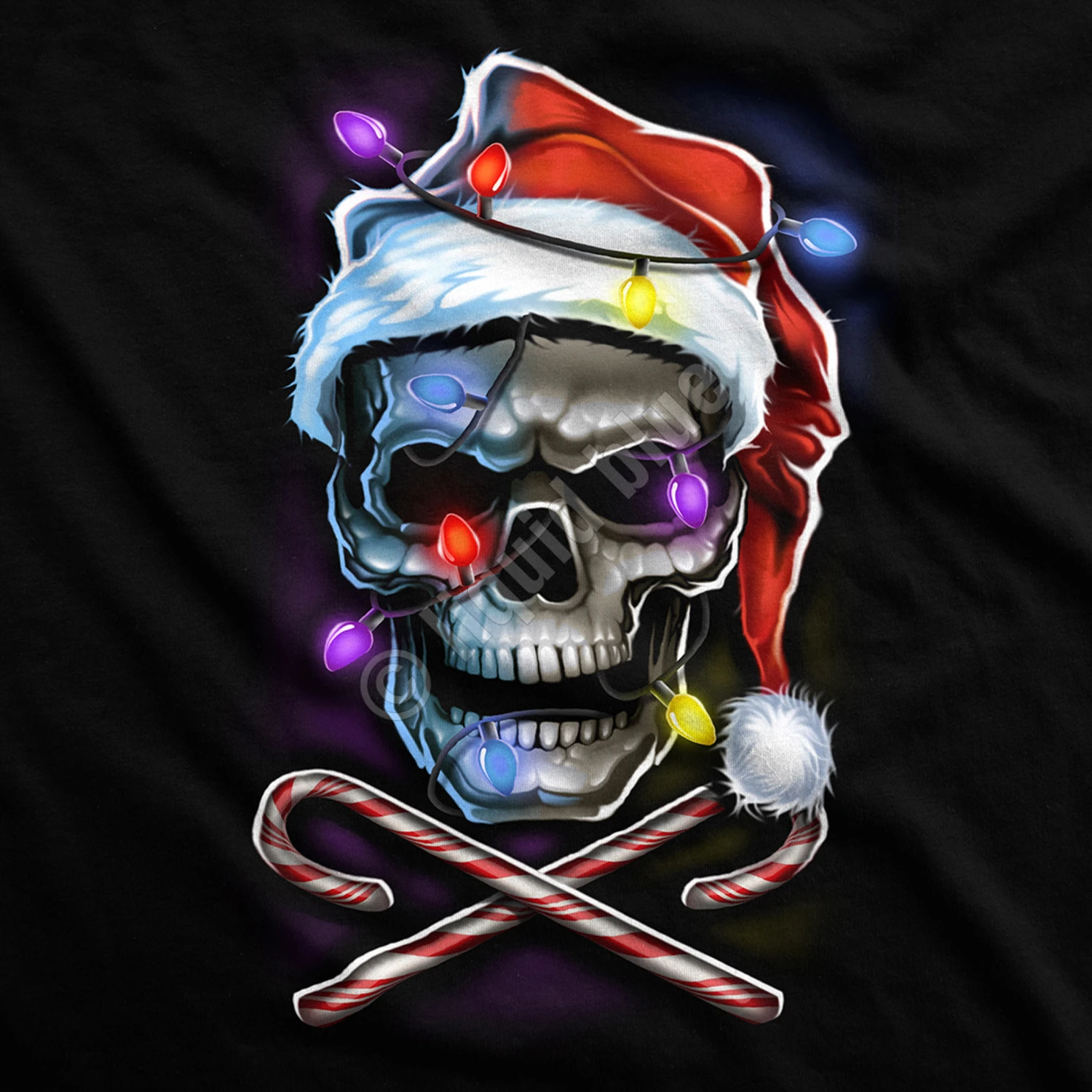 Skull And Cross Canes Black T-Shirt 4 Skull And Cross Canes Black T-Shirt - Image 4