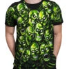 Skull Pile Green Black T-Shirt