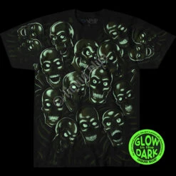 Skull Pile Green Black T-Shirt -Pink Floyd shop 31733f glow 00325.1636994830