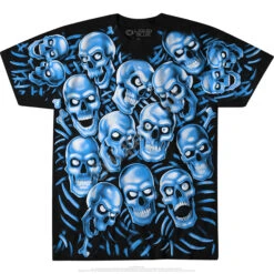 Skull Pile Blue Black T-Shirt 10 Skull Pile Blue Black T-Shirt -Pink Floyd shop 31736f 42906.1636997164