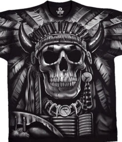 Indian Skull Black T-Shirt