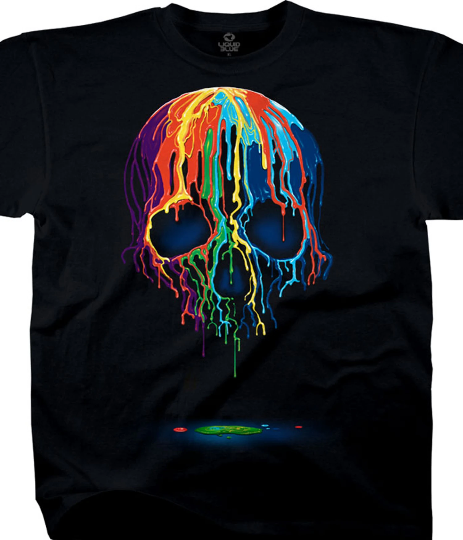 Melting Skull Black Athletic T-Shirt 1 Melting Skull Black Athletic T-Shirt