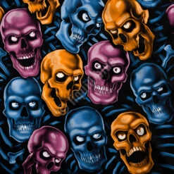 Skull Pile Blue Pink Orange Black Athletic T-Shirt -Pink Floyd shop 31757f artwork 47687.1623955113