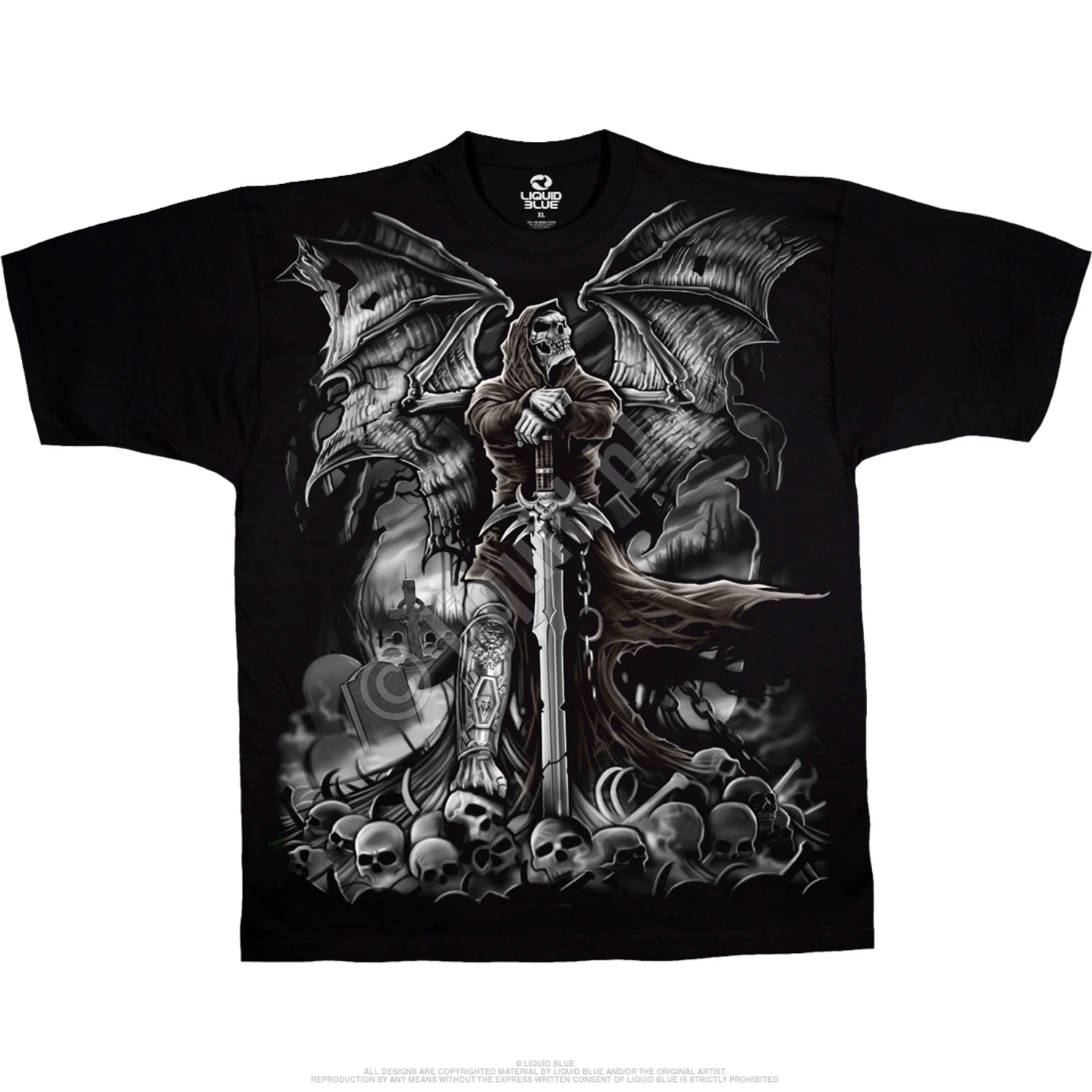 Gravestone Reaper Black T-Shirt 2 Gravestone Reaper Black T-Shirt - Image 2