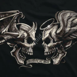 Good And Evil Black T-Shirt -Pink Floyd shop 31773f artwork 21193.1666709856