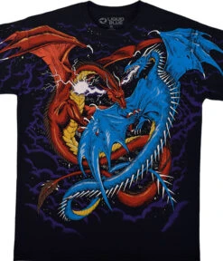 Dueling Dragons Black T-Shirt