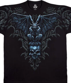 Gargoyle Skull Black T-Shirt