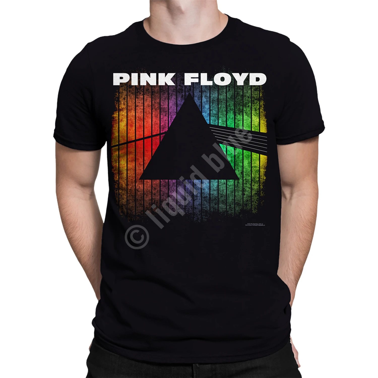Pink Floyd Dark Side Silhouette Black Athletic T-Shirt 2 Pink Floyd Dark Side Silhouette Black Athletic T-Shirt - Image 2