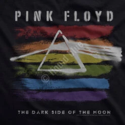 Pink Floyd Dark Side Brushed Black Athletic T-Shirt -Pink Floyd shop 31821f artwork 83486.1488396719