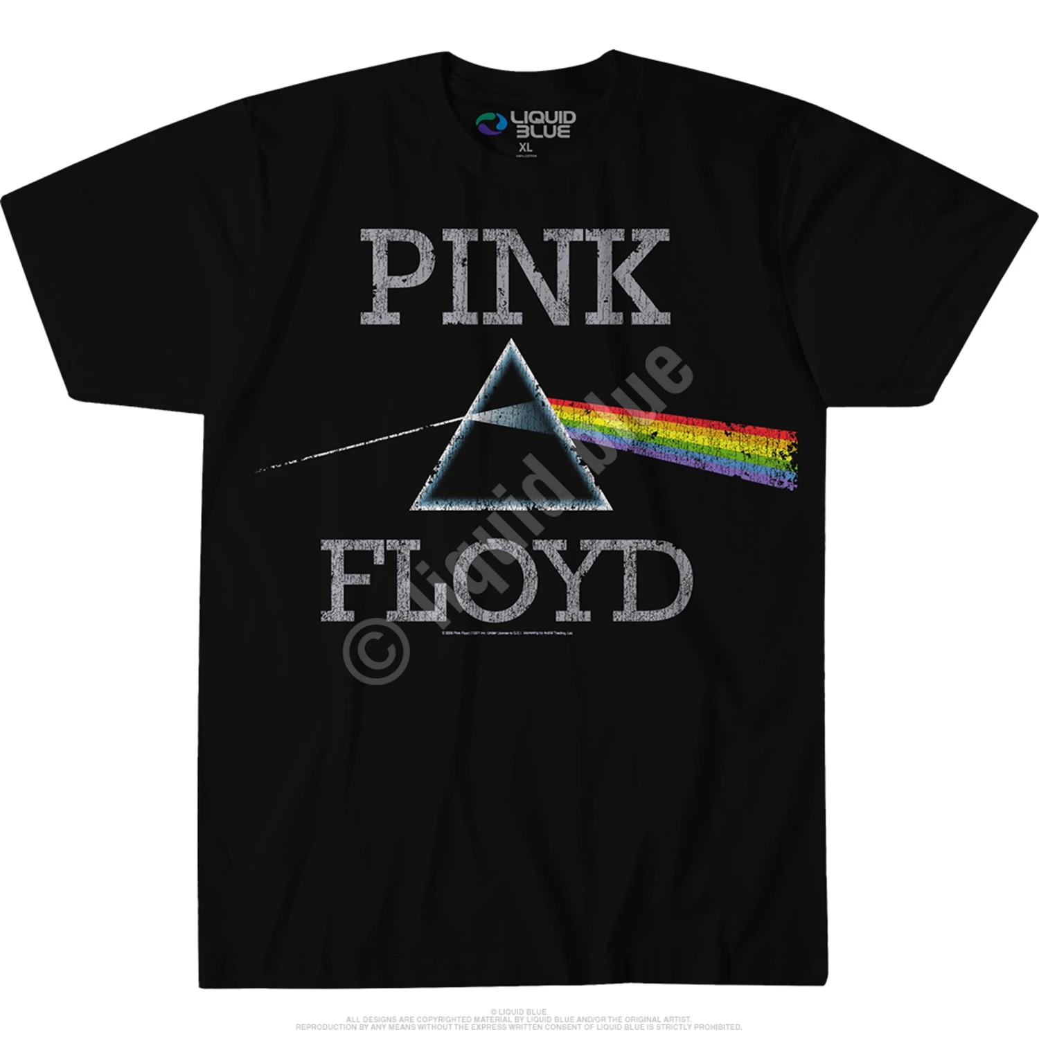 Pink Floyd Dark Side Classic Black Athletic T-Shirt 2 Pink Floyd Dark Side Classic Black Athletic T-Shirt - Image 2