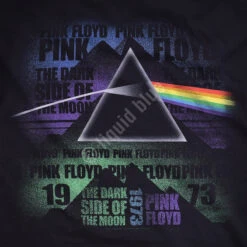 Pink Floyd Dark Side Poster Black T-Shirt -Pink Floyd shop 31846f artwork 79746.1488396597