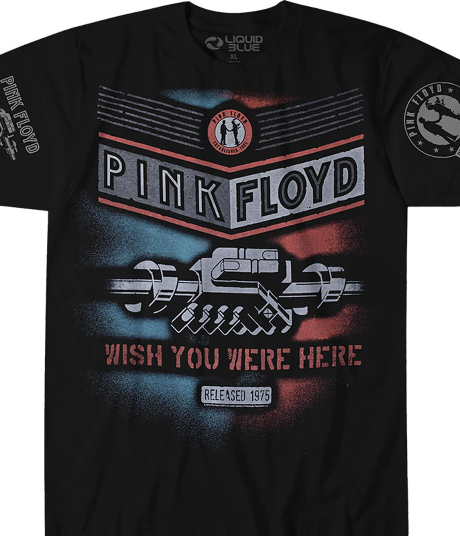 Pink Floyd WYWH Released 1975 Black T-Shirt 1 Pink Floyd WYWH Released 1975 Black T-Shirt