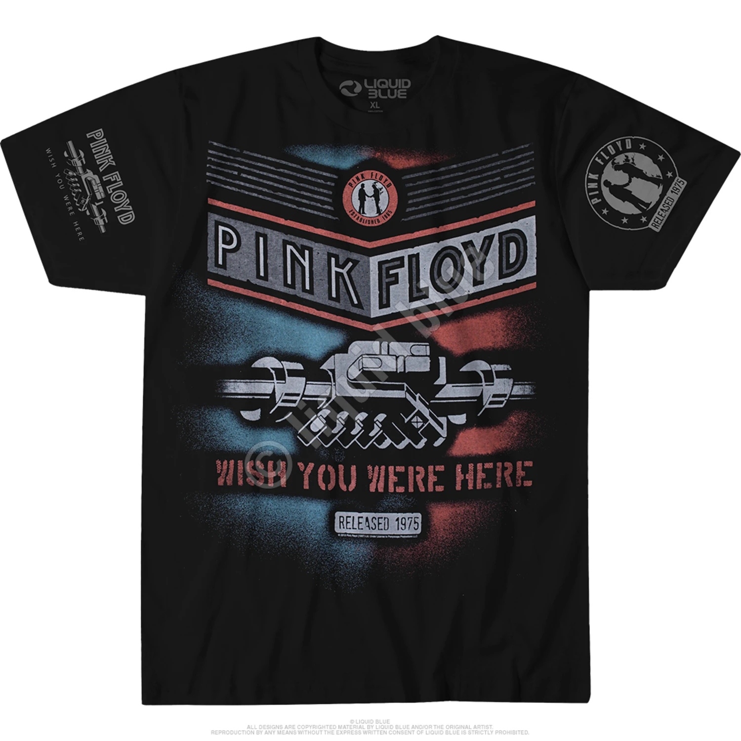 Pink Floyd WYWH Released 1975 Black T-Shirt 2 Pink Floyd WYWH Released 1975 Black T-Shirt - Image 2
