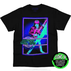 High Voltage Blacklight Black T-Shirt -Pink Floyd shop 31914f blacklight 67339.1562622236