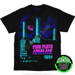 Pink Floyd Animals Blacklight Black T-Shirt 5 Pink Floyd Animals Blacklight Black T-Shirt -Pink Floyd shop 31925f blacklight 10052.1562622210
