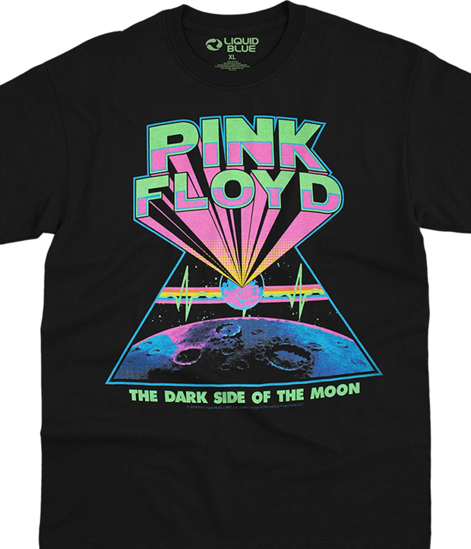 Pink Floyd Dark Side Blacklight Black T-Shirt 1 Pink Floyd Dark Side Blacklight Black T-Shirt