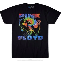 Pink Floyd Psychedelic Pig Black T-Shirt -Pink Floyd shop 31939f 59361.1488396782