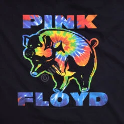 Pink Floyd Psychedelic Pig Black T-Shirt -Pink Floyd shop 31939f artwork 38955.1488396782