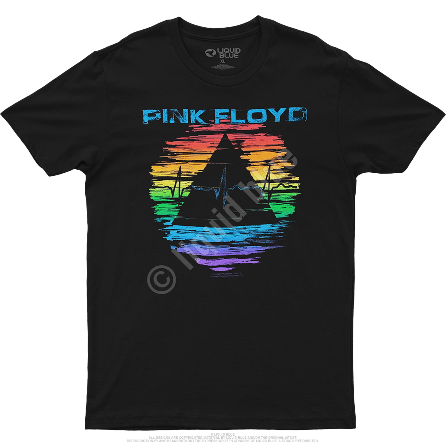 Pink Floyd Racing Around Black Athletic T-Shirt 2 Pink Floyd Racing Around Black Athletic T-Shirt - Image 2