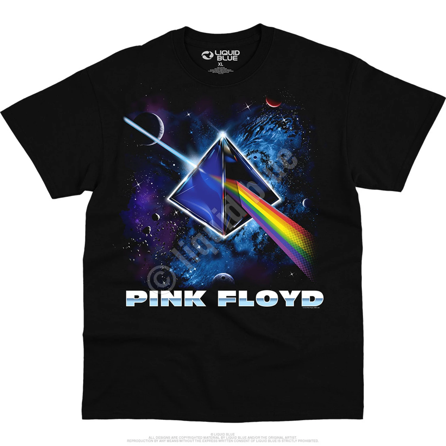 Pink Floyd Cosmic Prism Black T-Shirt 2 Pink Floyd Cosmic Prism Black T-Shirt - Image 2