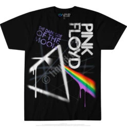 Pink Floyd Dark Side Graffiti Black T-Shirt -Pink Floyd shop 31978f 16596.1488396583