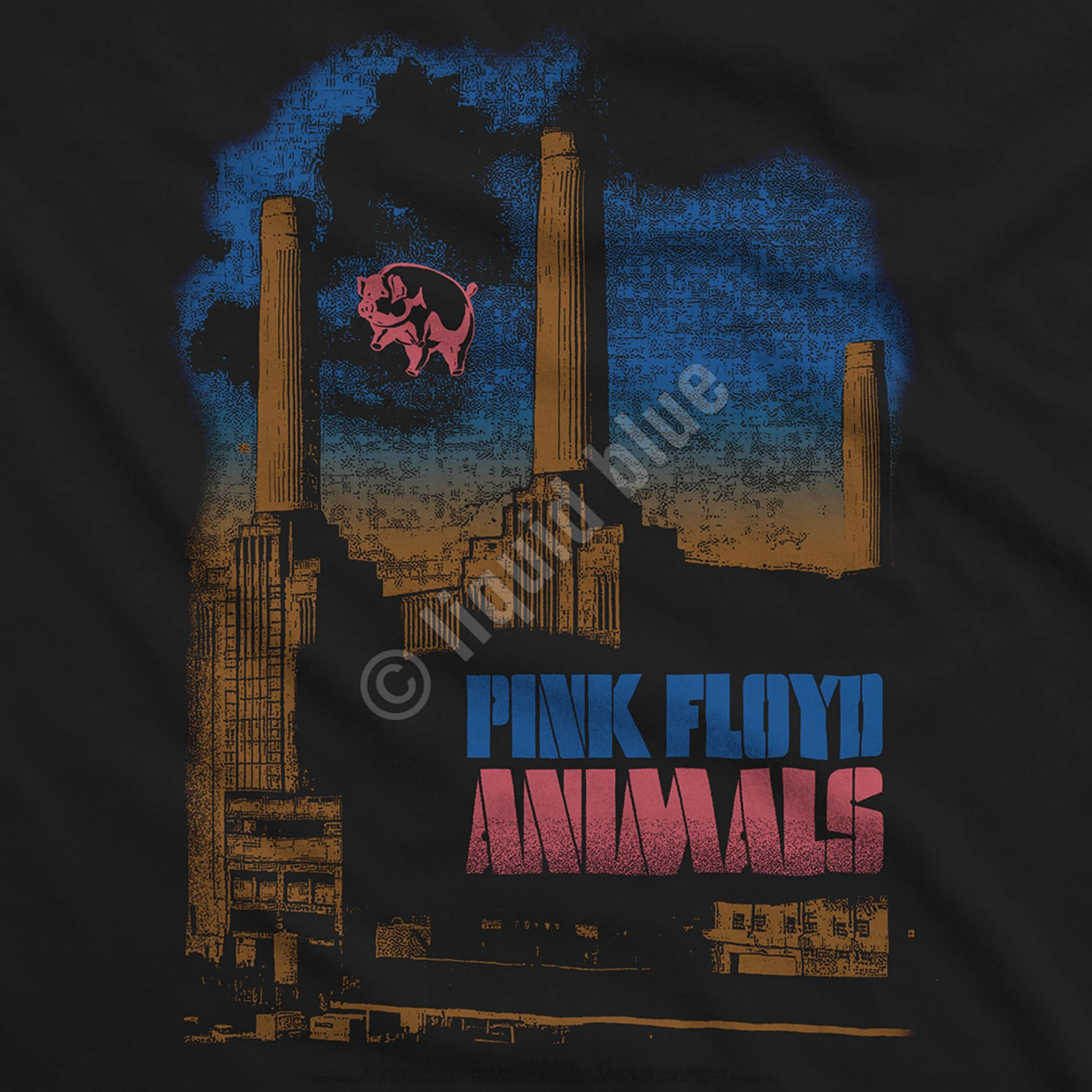 Pink Floyd Pig Stain Black Athletic T-Shirt 4 Pink Floyd Pig Stain Black Athletic T-Shirt - Image 4