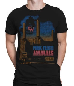 Pink Floyd Pig Stain Black Athletic T-Shirt