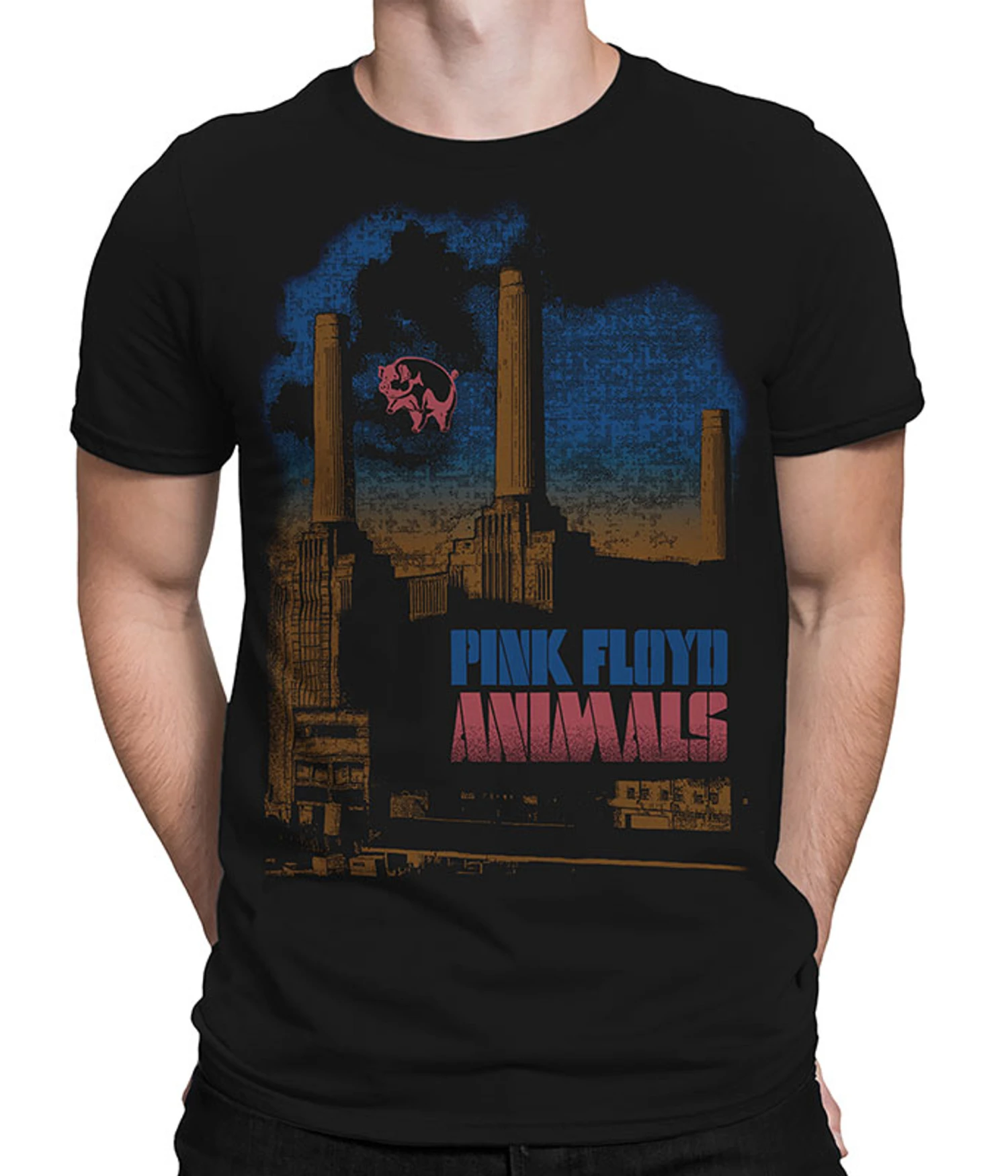 Pink Floyd Pig Stain Black Athletic T-Shirt 1 Pink Floyd Pig Stain Black Athletic T-Shirt
