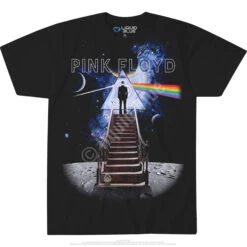 Pink Floyd Stairway To The Moon Black Athletic T-Shirt -Pink Floyd shop 31981f 19451.1636997365