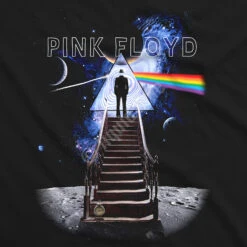 Pink Floyd Stairway To The Moon Black Athletic T-Shirt -Pink Floyd shop 31981f artwork 01787.1636997365